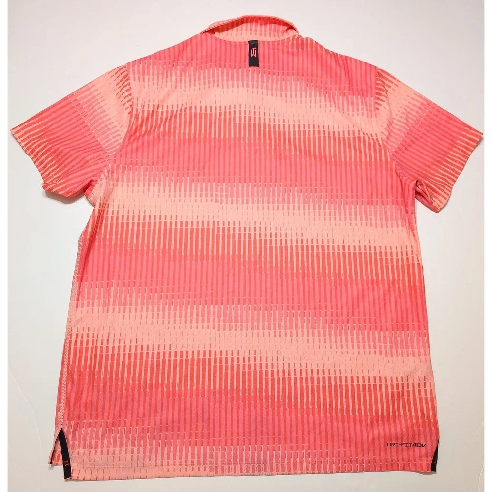 NIKE Tiger Woods ADV Polo Shirt DN2237 Coral Pink XL